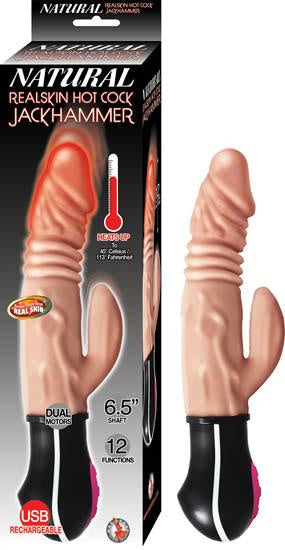 Natural Realskin Hot Cock Jackhammer Vibrator(D0102H5J0JG.)