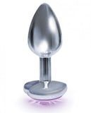 The Silver Starter Bejeweled Heart Stainless Steel Plug Violet(D0102H5J6Ly.)