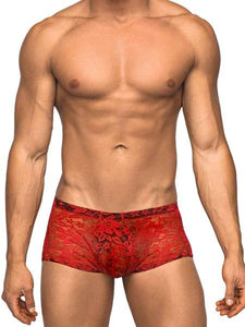 Mp Stretch Lace Mini Short Red Xl