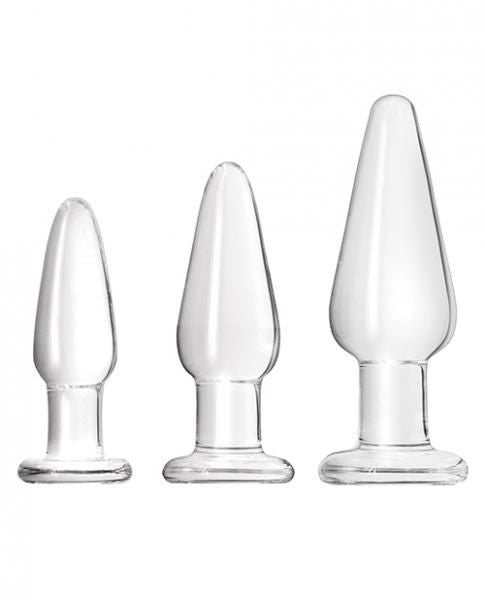 Crystal Glass Anal Trainer Tapered Kit Clear(D0102H5Jdnv.)