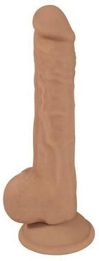 Fleshstixxx 9In Silico Dildo Balls Latte