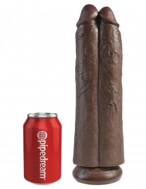 King Cock 11&Quot; Two Cocks One Hole - Brown(D0102H5Lavv.)