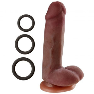 Cloud 9 Dual Density Dildo Touch 6In W/ Balls Brown