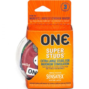 One Super Studs Latex Condoms 3 Pack(D0102H5Lm0G.)