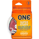One Super Studs Latex Condoms 3 Pack(D0102H5Lm0G.)