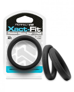 Perfect Fit Xact-Fit #21 2 Pack Black Cock Rings(D0102H5LMZ7.)