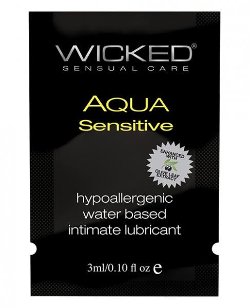 Wicked Aqua Sensitive Water Based Lubricant .1 oz(D0102H5LT0V.)