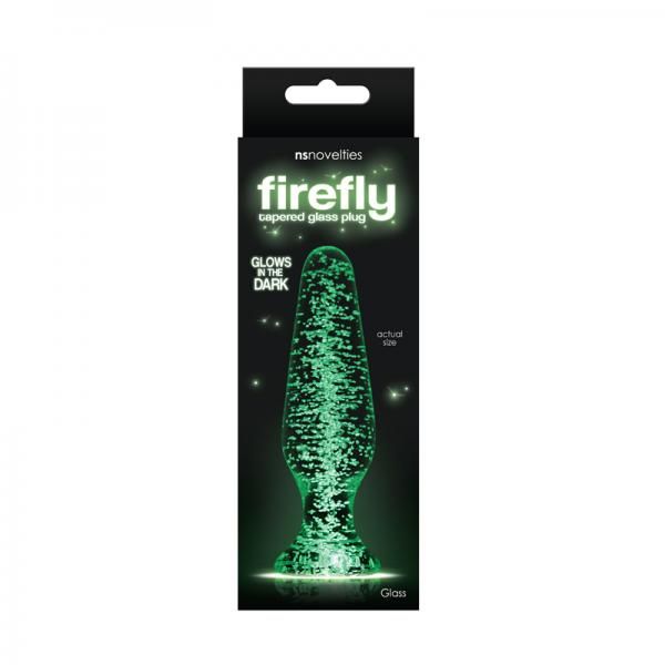Firefly Clear Glass Plug Tapered Glow in the DarkD0102H5Q4IG