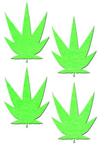 Pastease Small Glow In The Pot Leaf Nipple