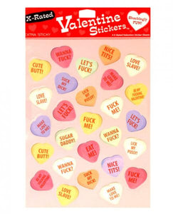 4 X-Rated Valentine Sticker Sheets 27 Stickers Per Sheet(D0102H5Q97V)