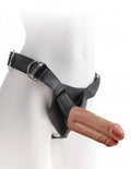 King Cock Strap On Harness With 7 Inches Two Cocks One Hole Tan(D0102H5Qb3V.)