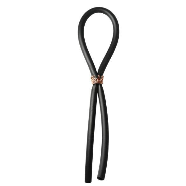 Bolo Lasso Ring Rose Gold Crown Slider Black(D0102H5Qbrw.)