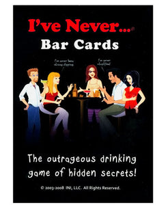 Ive Never Bar Cards