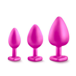 Luxe Bling Plugs Training Kit Pink W/White Gems