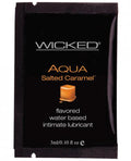 Wicked Sensual Care Collection Aqua Waterbased Lubricant - 3 ml. Packet Salted Caramel(D0102H5QIC7.)