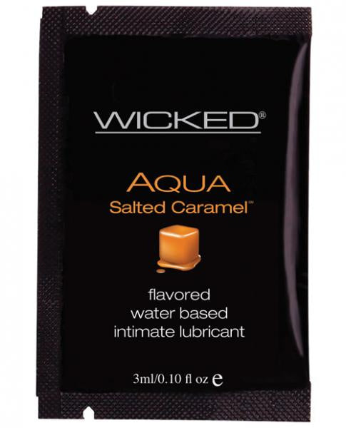 Wicked Sensual Care Collection Aqua Waterbased Lubricant - 3 ml. Packet Salted Caramel(D0102H5QIC7.)