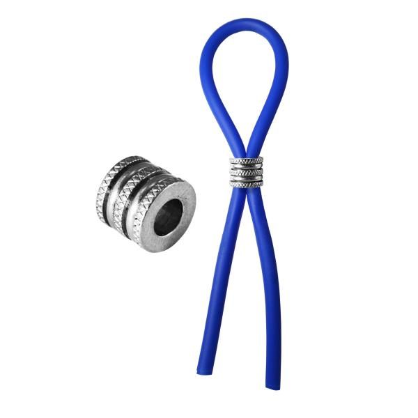 Bolo Silicone Lasso &Amp; Grooved Stainless Steel Slider Blue(D0102H5Qmuu.)