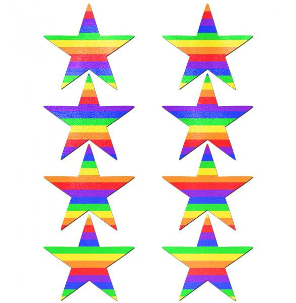 Pastease Body Minis 8 Mini Rainbow Stars Nipple &amp; Body Pasties(D0102H5QYXA.)