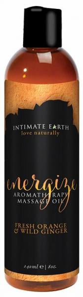 Intimate Earth Energize Massage Oil, 8 Ounce