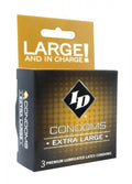 ID Extra Large condom 3 Pack Latex condoms(D0102H7ESN7)