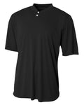 Youth Tek 2-Button Henley Jersey - BLAcK - XS(D0102H7KgAP)