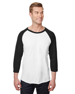 Unisex Premium Blend Ring-Spun 34 Sleeve Raglan T-Shirt - WHITE cHAR HTHR - 3XL(D0102H7M006)