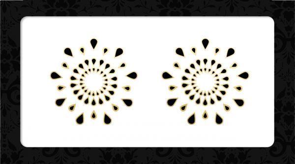 Nipple Pasties Black Gold(D0102H7Tczg.)