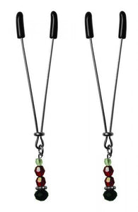 Sex & Mischief Nipple Clips Ruby Black