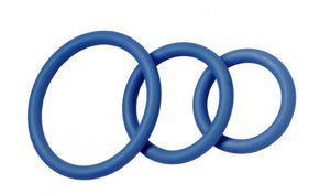 Nitrile Cock Ring Set-Blue