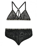 Vibes Boss AF Bralette &amp; Retro Shorts Black M/L(D0102HE954V.)