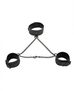 Sex & Mischief Shadow Sparkle Collar & Cuffs Set