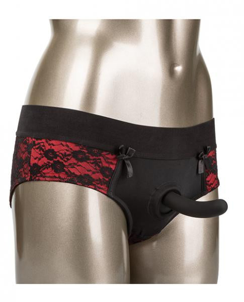 Scandal Crotchless Pegging Panty Set Red S/M(D0102He99Eu.)