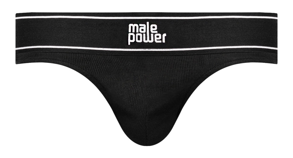 Modal Rib Bong Thong  Xlarge  Black