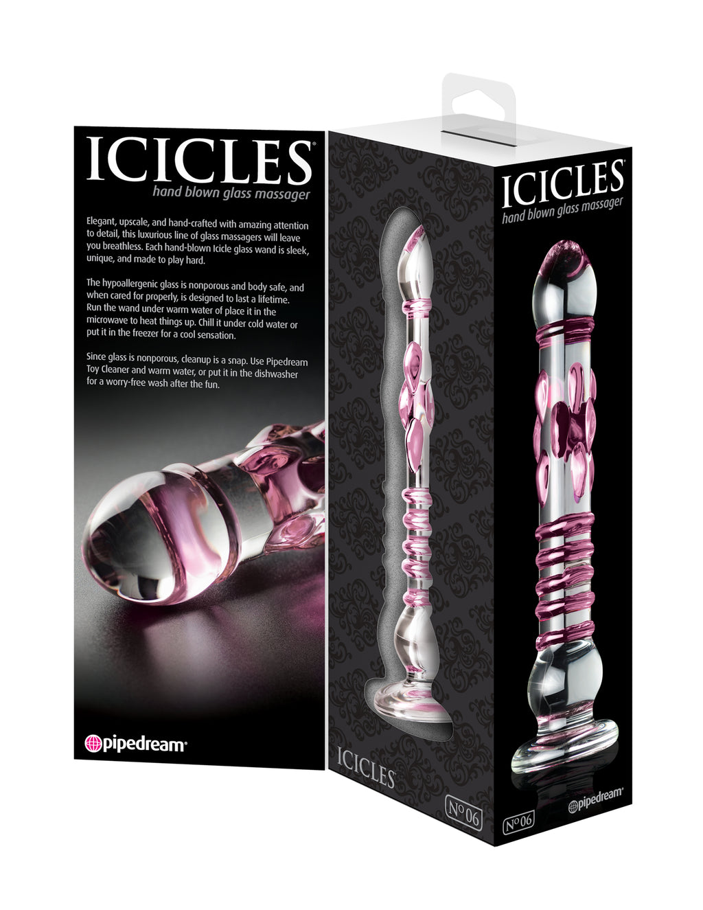 Icicles No. 6 - Clear  Pink