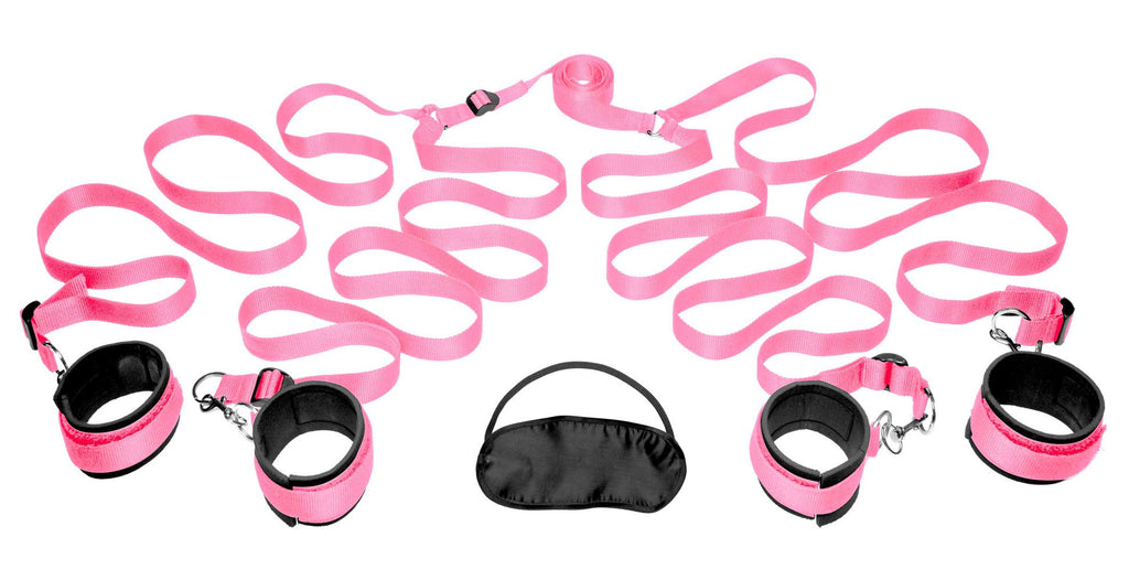 Frisky Bedroom Restraint Bondage Kit, Pink