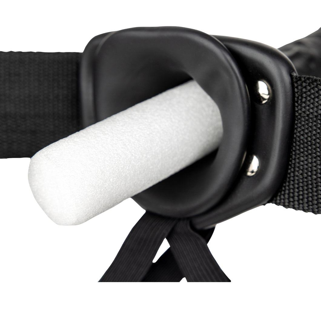 Hollow Strap-On Without Balls 8 Inch - Black