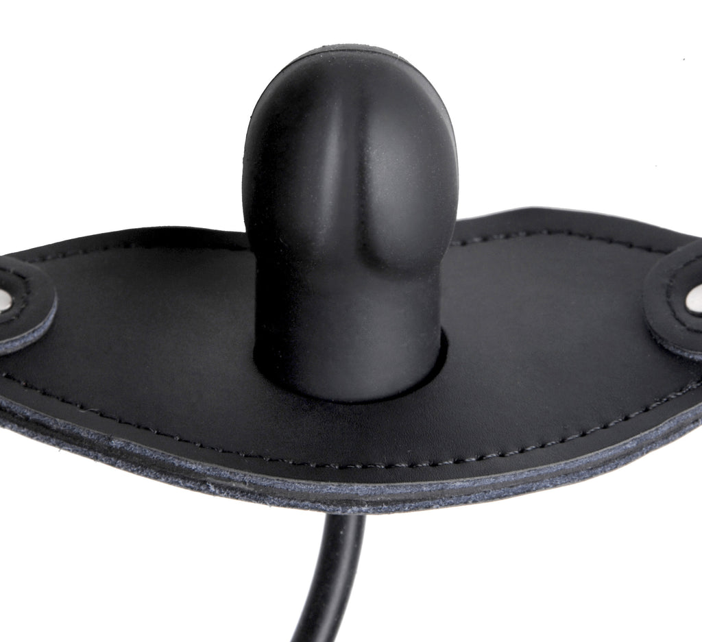 Silencer Inflatable Locking Penis Gag - Black