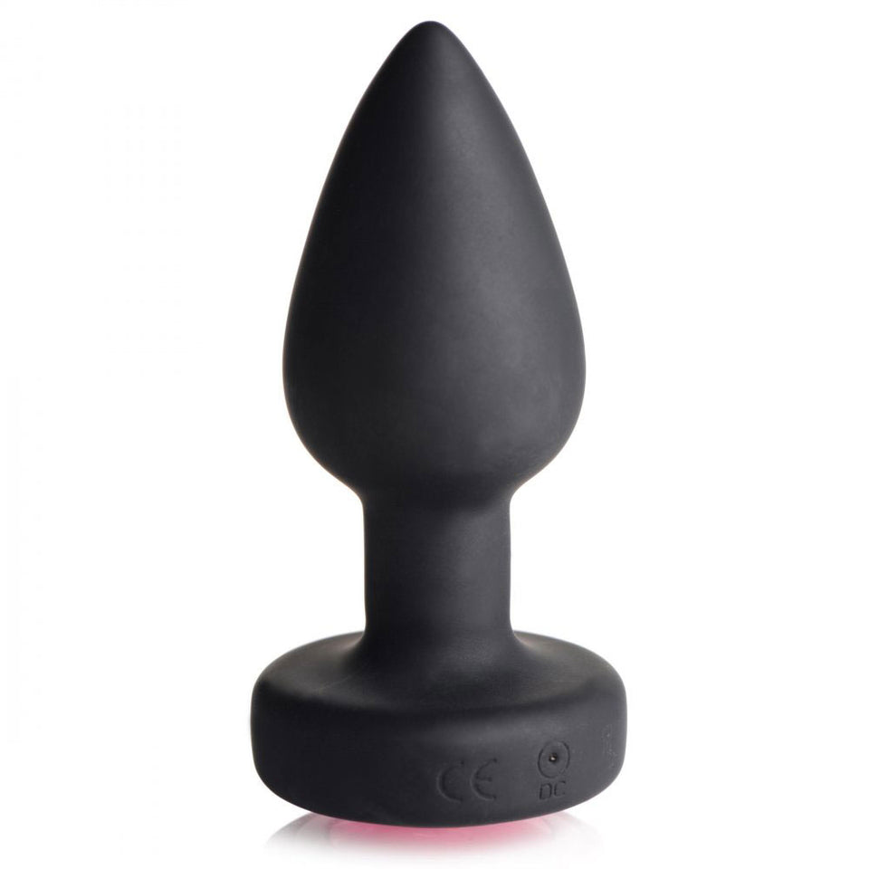 Booty Sparks 28X Vibrating Silicone Pink Gem Anal Plug - Small (Ag965-Small)