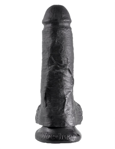 King Cock 8Inch Cock With Balls  Black