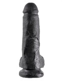 King Cock 8Inch Cock With Balls  Black