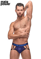 Mp Diamond Mesh Jock Ring Nav Sm