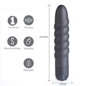 Lola Rechargeable Twisty Bullet Black