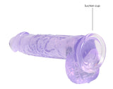 Realrock Jelly  Dildo With Balls 6&quot; Purp