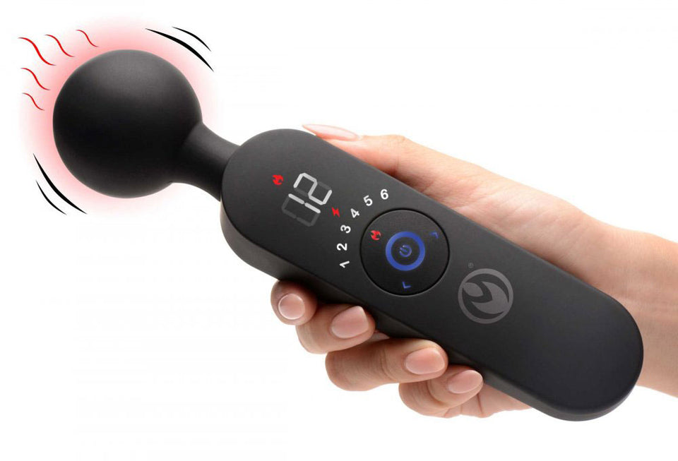 Thunder Wand 72X Silicone Heating Wand Massager - Black