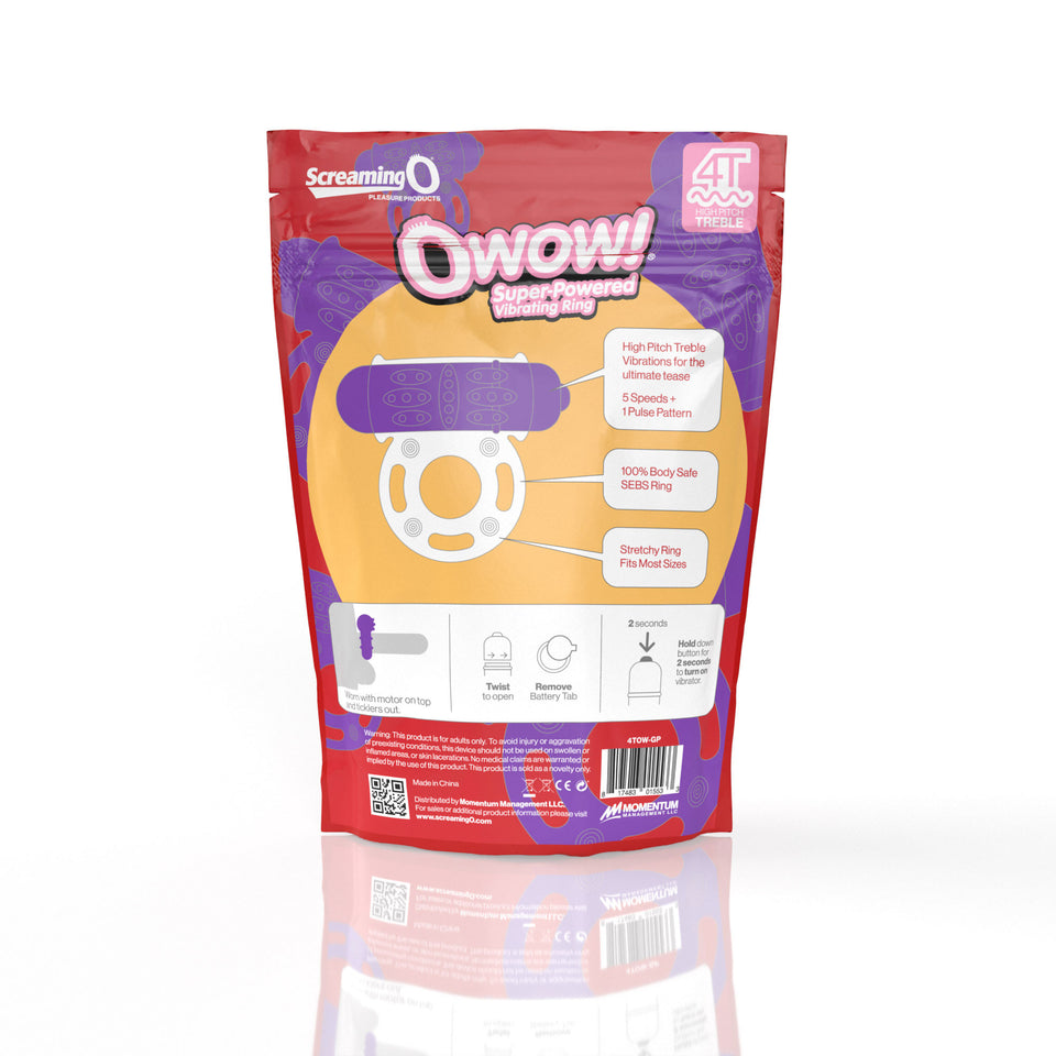 Screaming O 4T - Owow Super Powered Vibrating Ring - Grape