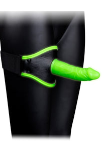 Thigh Strap-On With Silicone Dildo 5.7 Inch - Glow In The Dark
