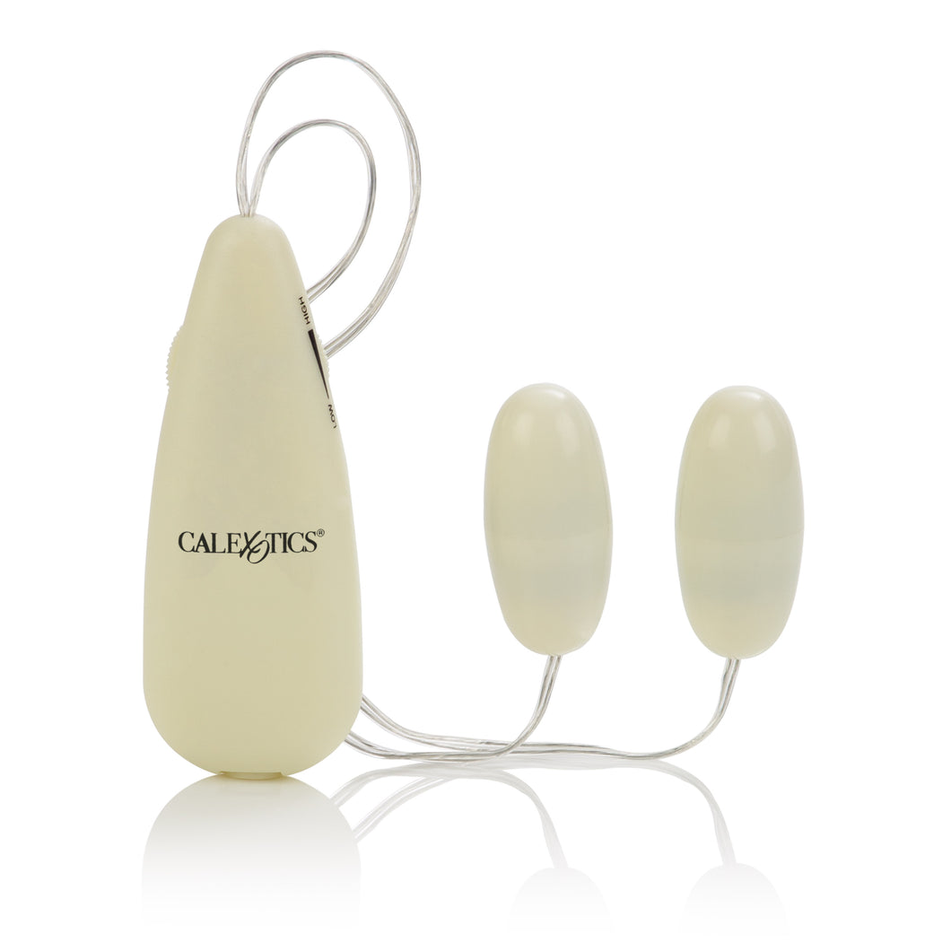 Glow-In-The-Dark Pocket Exotics Vibrating Glowing Double Bullets