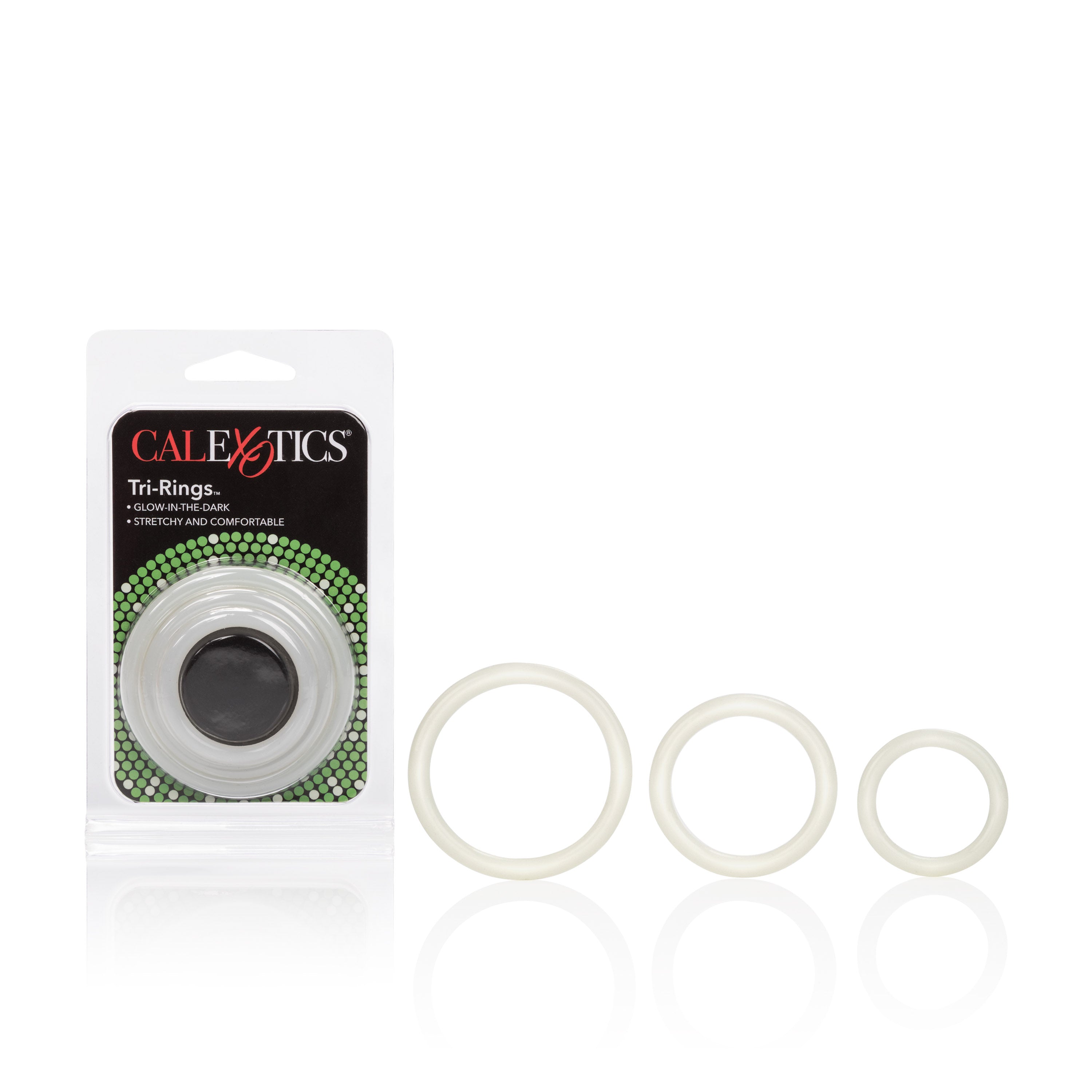 California Exotics Tri-Ring, Glow-In-The-Dark (One Size)