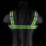 Bonded Leather Buckle Harness - Large/Xlarge -  Glow In The Dark