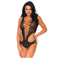 Leg Avenue Crotchless Lace Cut-Out Body